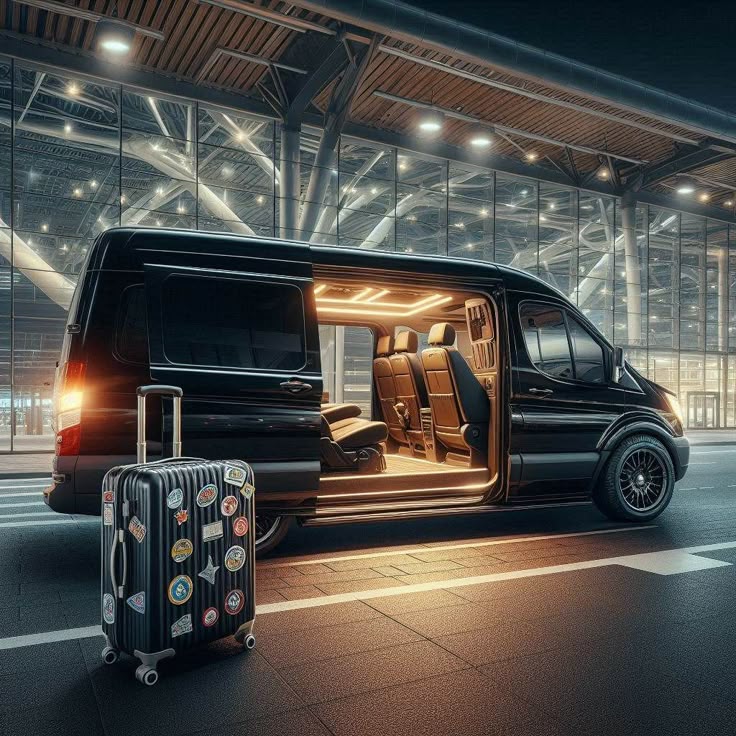 Guests relaxing inside a luxury vehicle